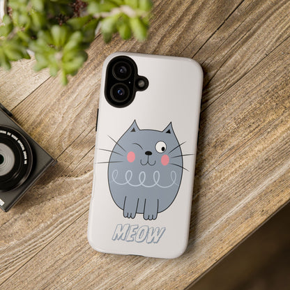 Phone Case - Tough Cat Meow Design