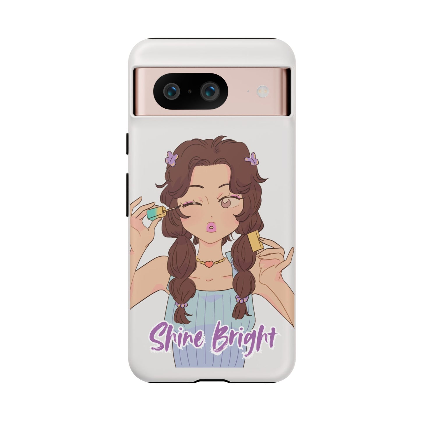 Phone Case - Shine Bright Girl Make Makeup