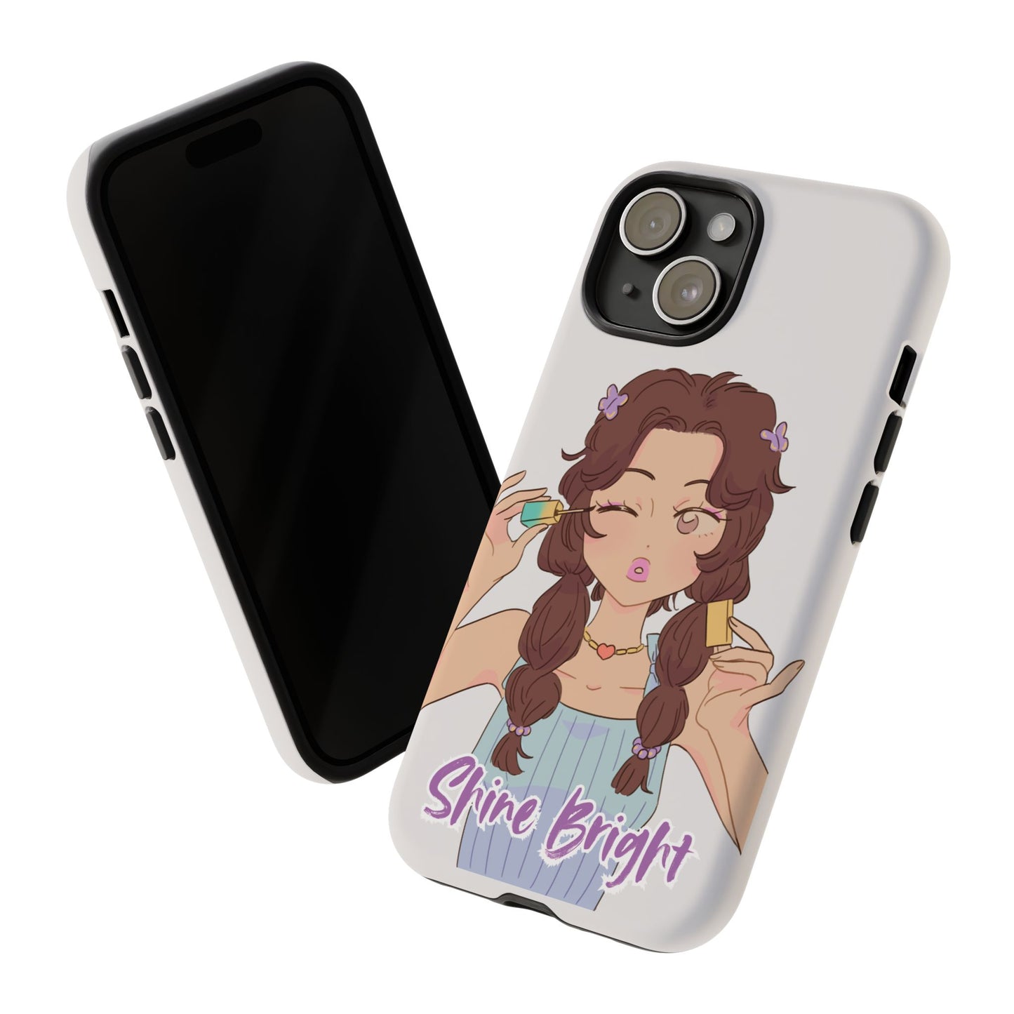 Phone Case - Shine Bright Girl Make Makeup