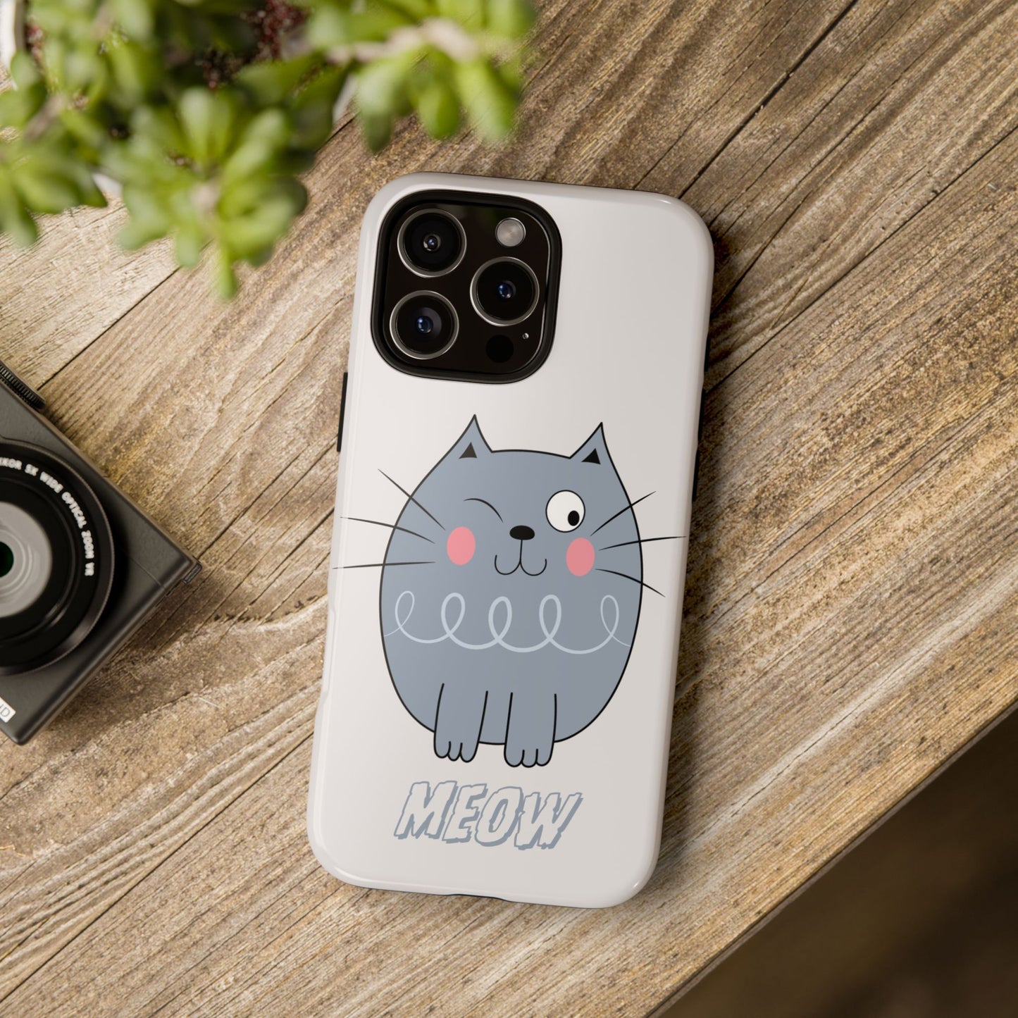 Phone Case - Tough Cat Meow Design