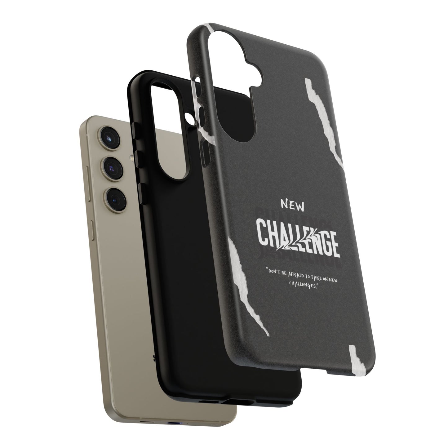 motivational new challenge phone Cases