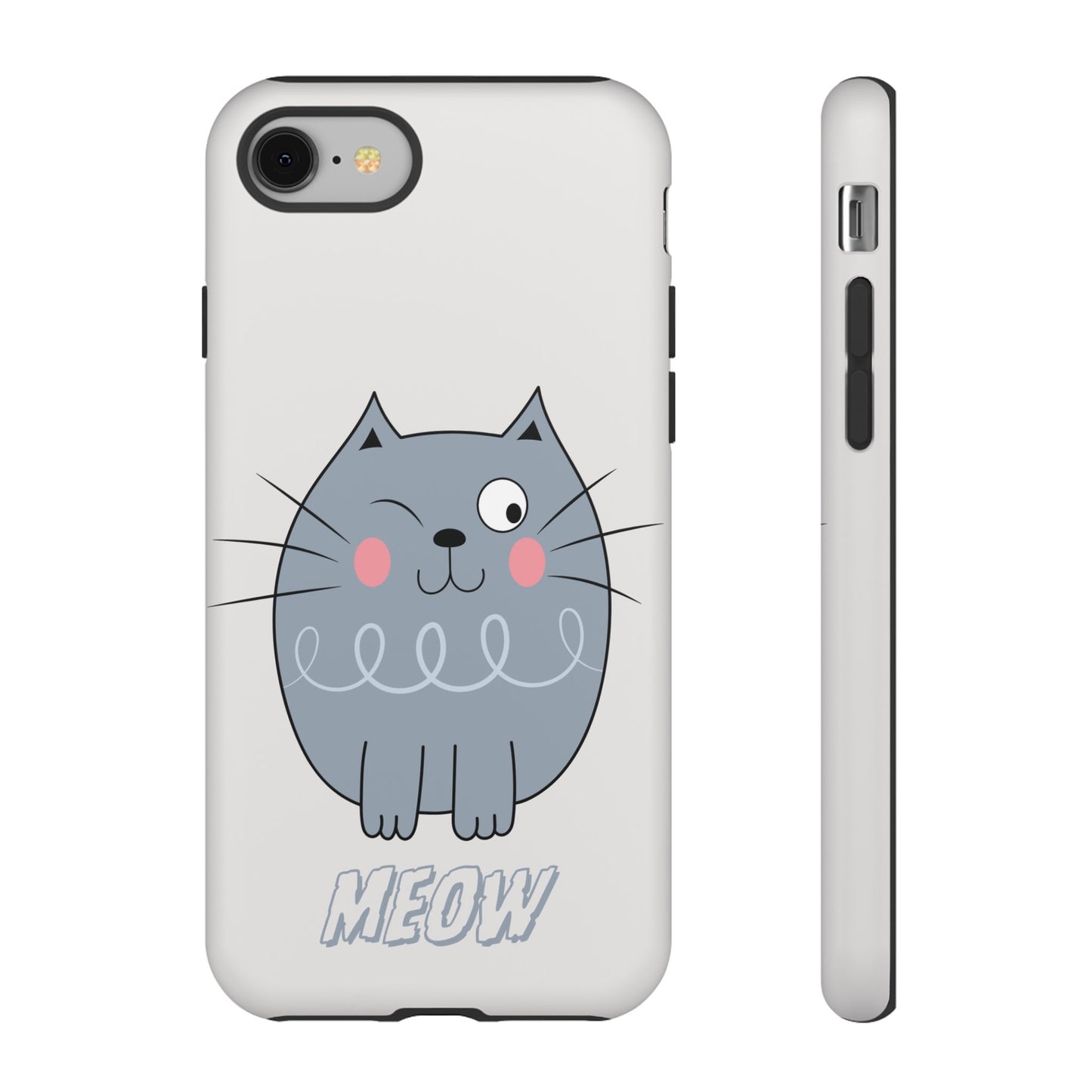 Phone Case - Tough Cat Meow Design