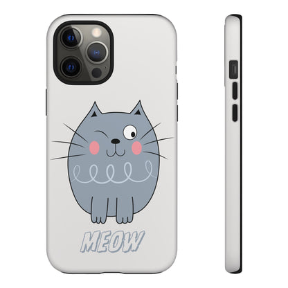 Phone Case - Tough Cat Meow Design