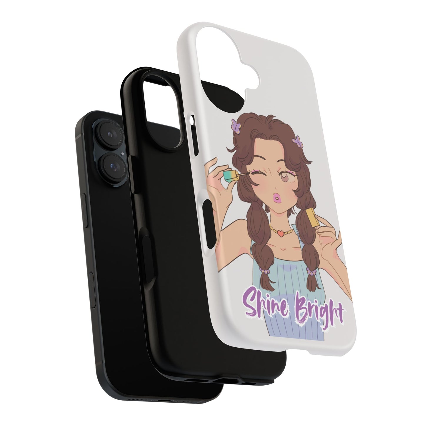 Phone Case - Shine Bright Girl Make Makeup