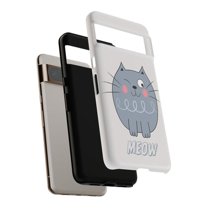 Phone Case - Tough Cat Meow Design