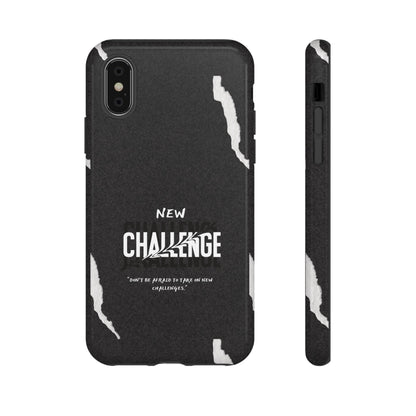 motivational new challenge phone Cases