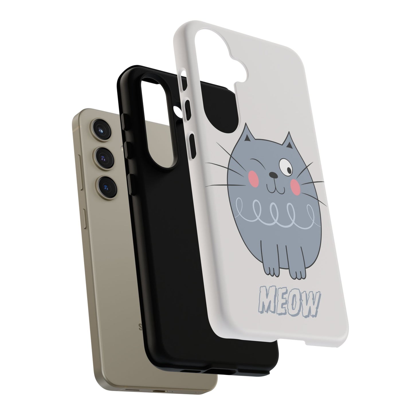 Phone Case - Tough Cat Meow Design