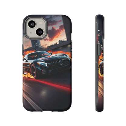 Phone Cases - Mercedes AMG in Urban Flames Design