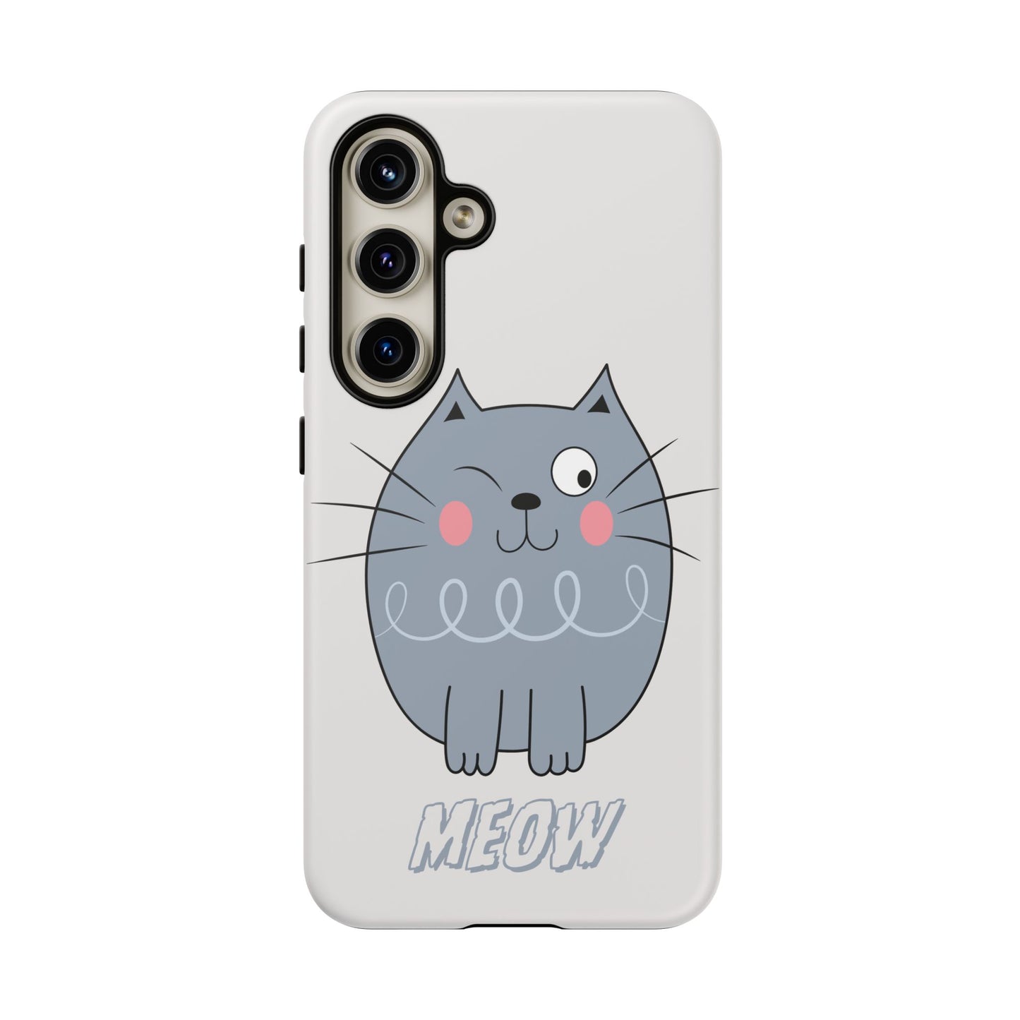 Phone Case - Tough Cat Meow Design