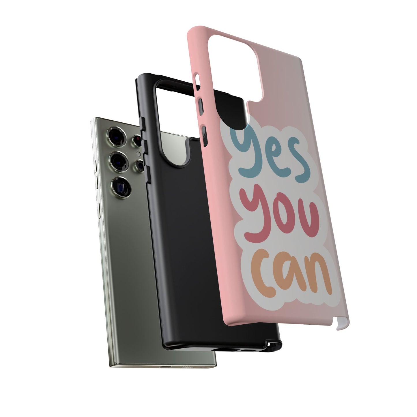 Phone Case - 'Yes You Can' Pink Tough Case