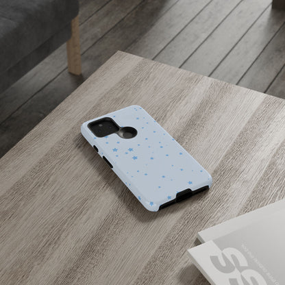 Phone Case - Blue Star in Light Blue Background Design