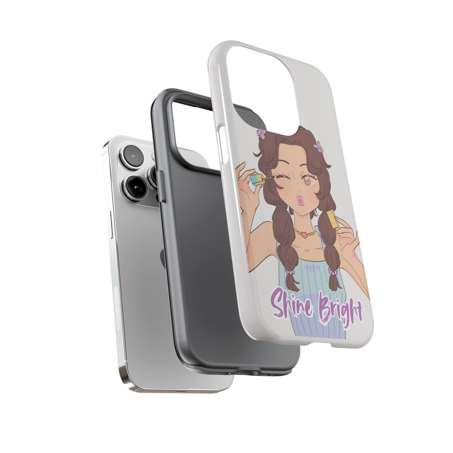 Phone Case - Shine Bright Girl Make Makeup