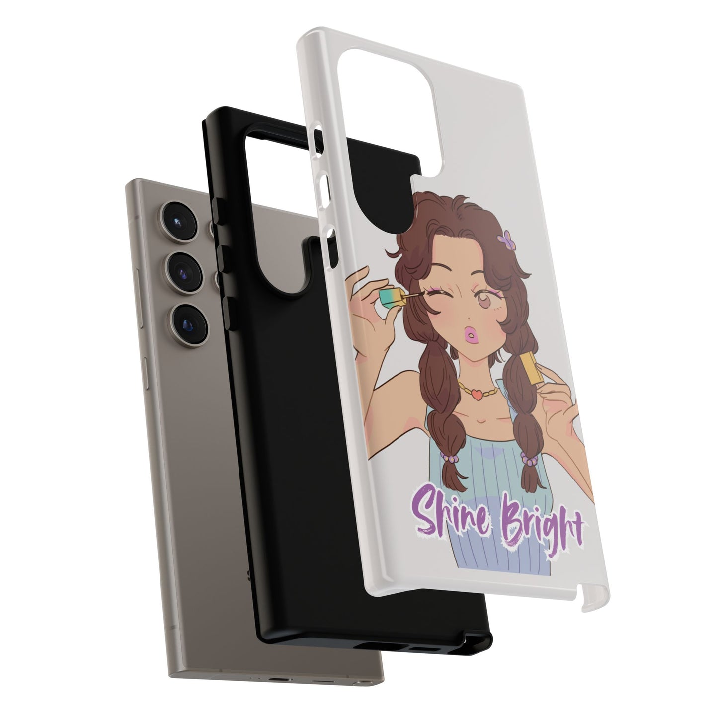 Phone Case - Shine Bright Girl Make Makeup