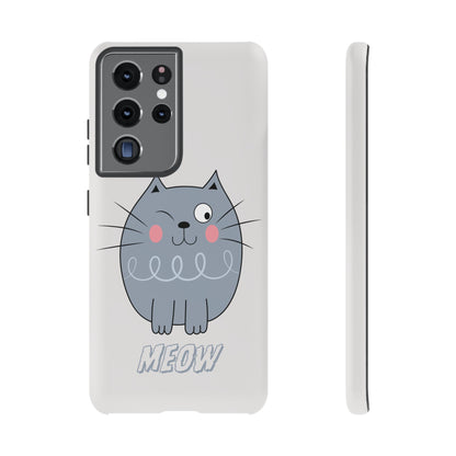 Phone Case - Tough Cat Meow Design