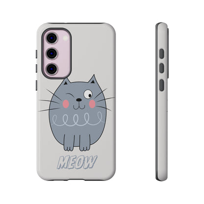 Phone Case - Tough Cat Meow Design