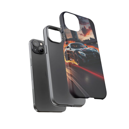 Phone Cases - Mercedes AMG in Urban Flames Design