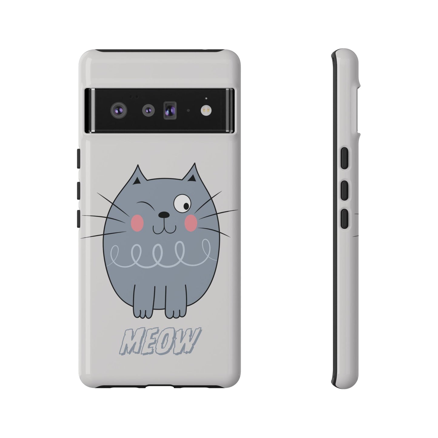 Phone Case - Tough Cat Meow Design