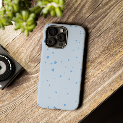 Phone Case - Blue Star in Light Blue Background Design