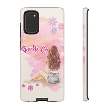 Phone Case - Sparkle On, Girl Tough Case