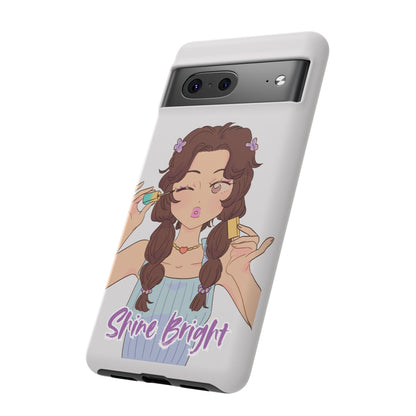 Phone Case - Shine Bright Girl Make Makeup