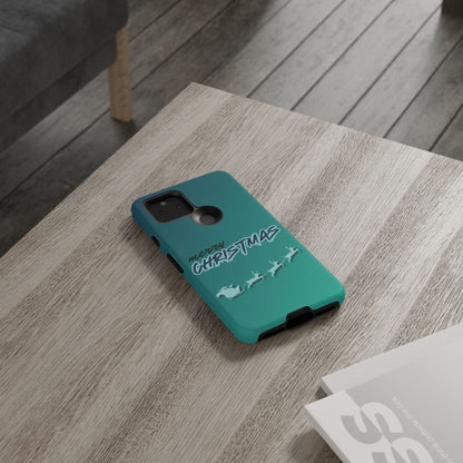 Phone Cases - Gradient Green Merry Christmas Design