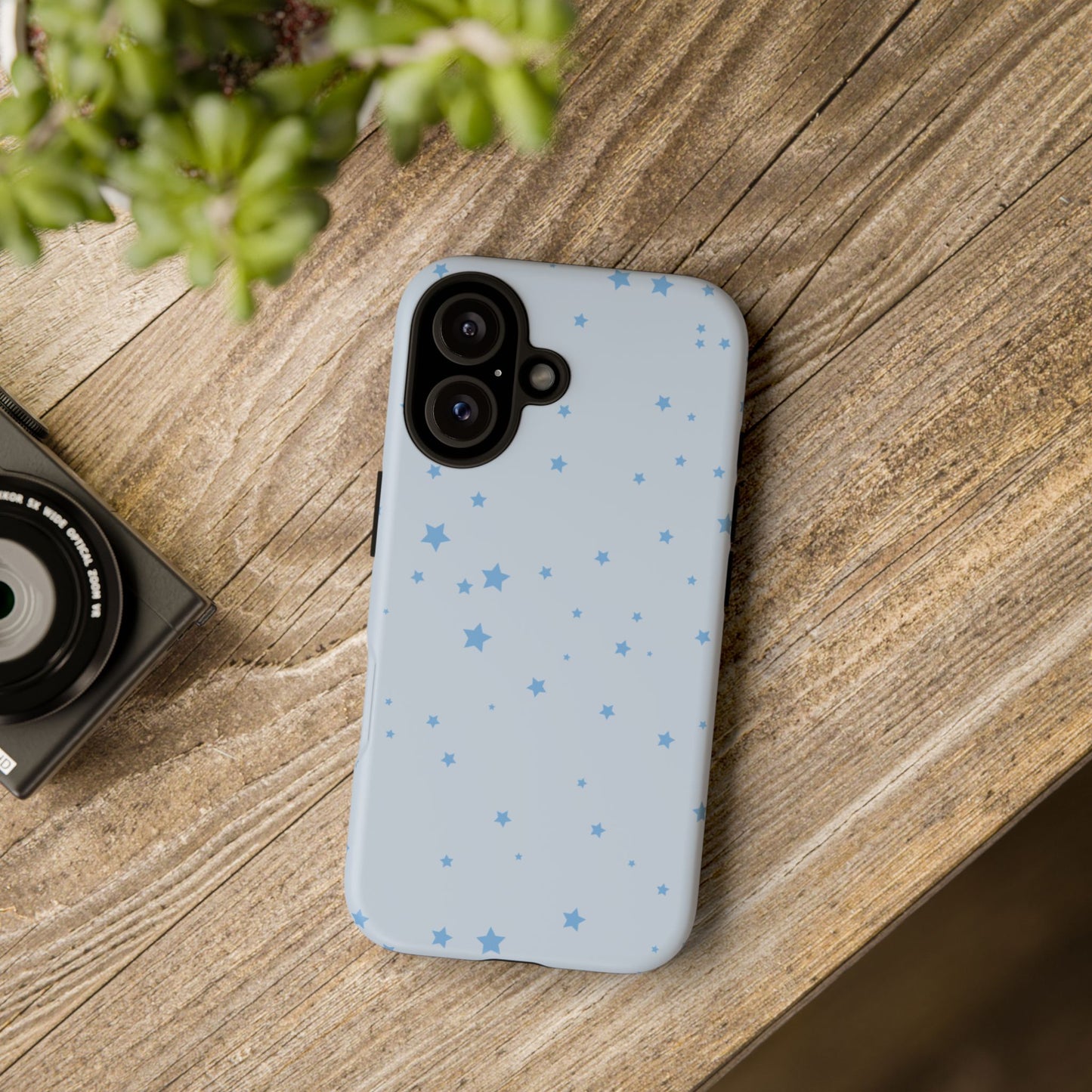 Phone Case - Blue Star in Light Blue Background Design