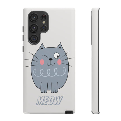 Phone Case - Tough Cat Meow Design