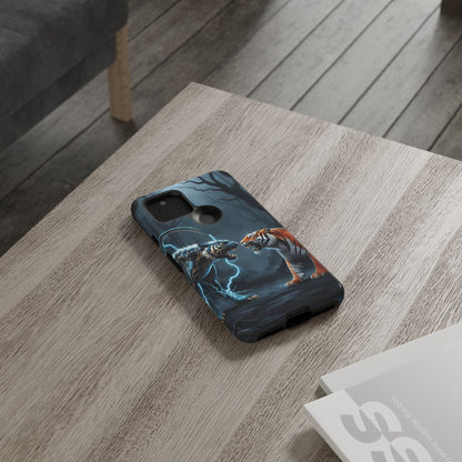 Phone Case - Lion vs Alien Tough Case