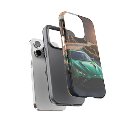 Phone Cases - Emerald Green Dream Car on Mountain Road Adventure Design