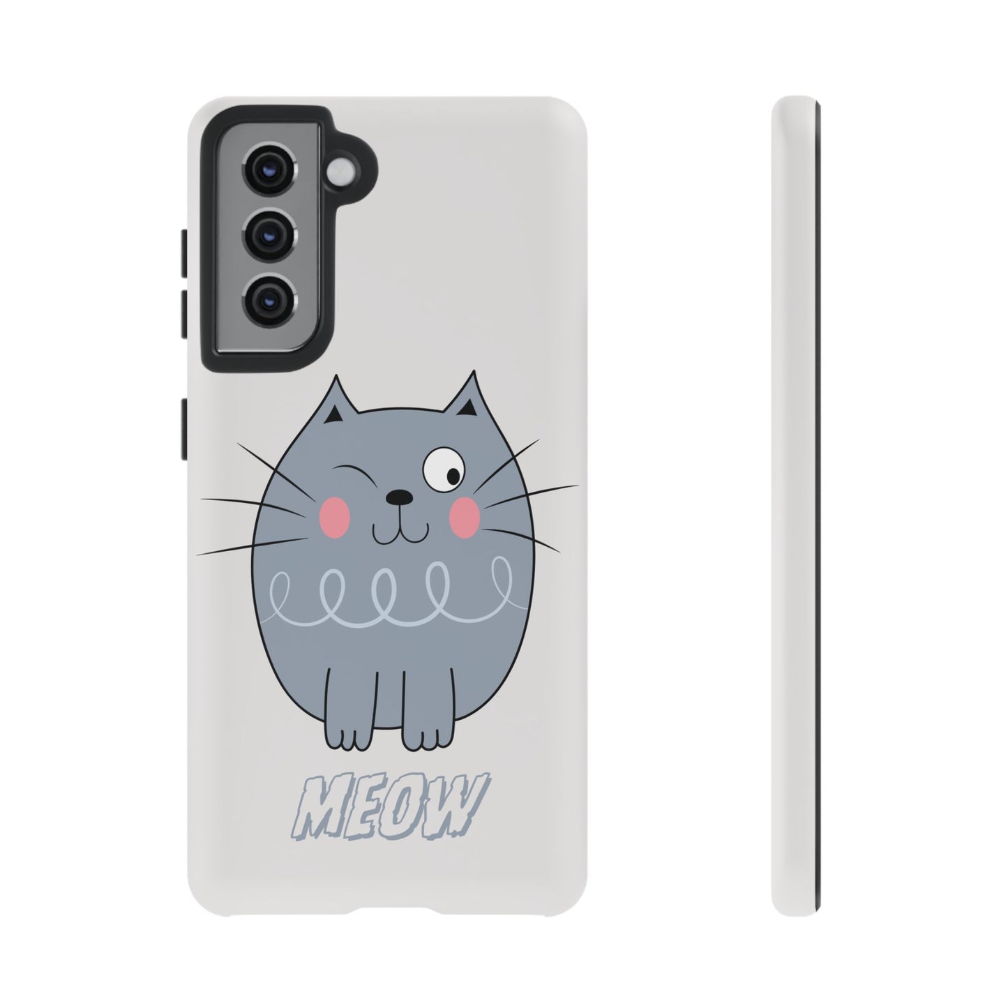 Phone Case - Tough Cat Meow Design