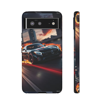 Phone Cases - Mercedes AMG in Urban Flames Design