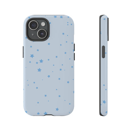 Phone Case - Blue Star in Light Blue Background Design