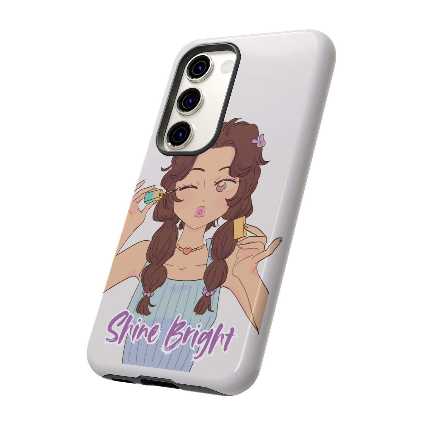 Phone Case - Shine Bright Girl Make Makeup