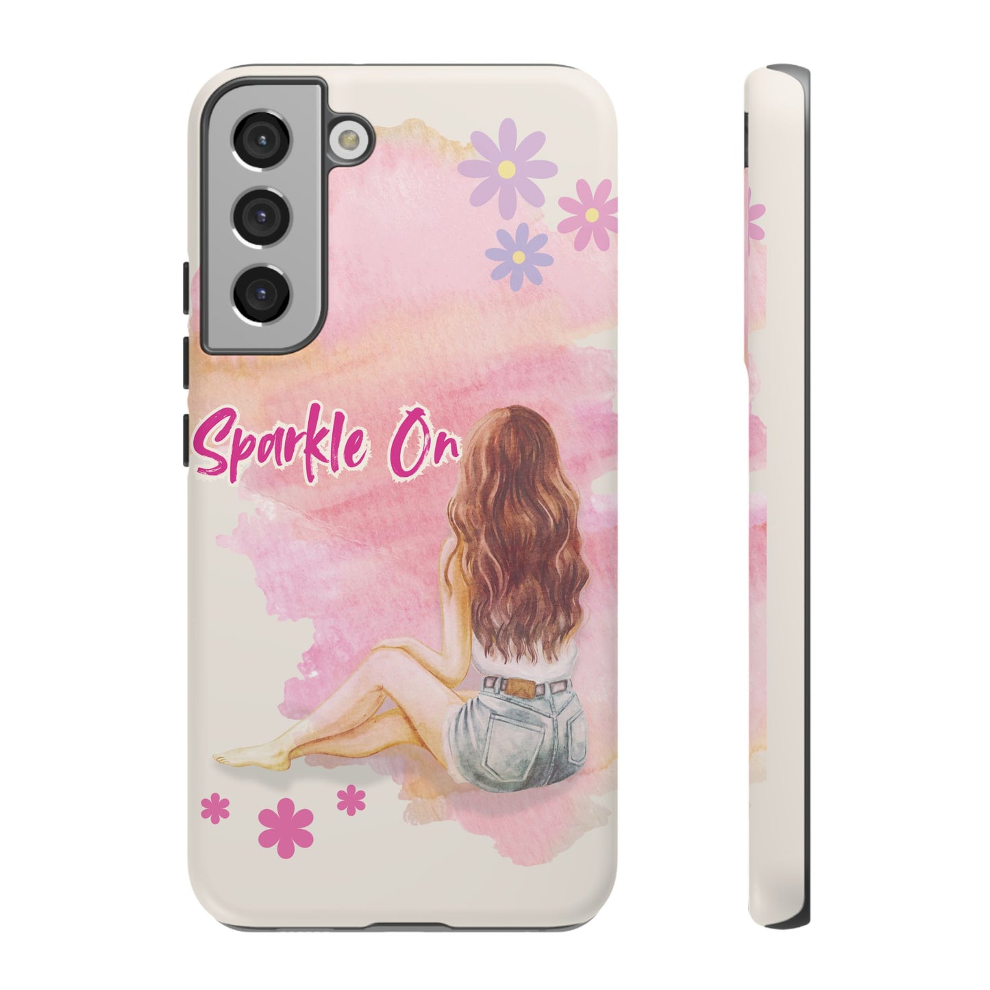 Phone Case - Sparkle On, Girl Tough Case