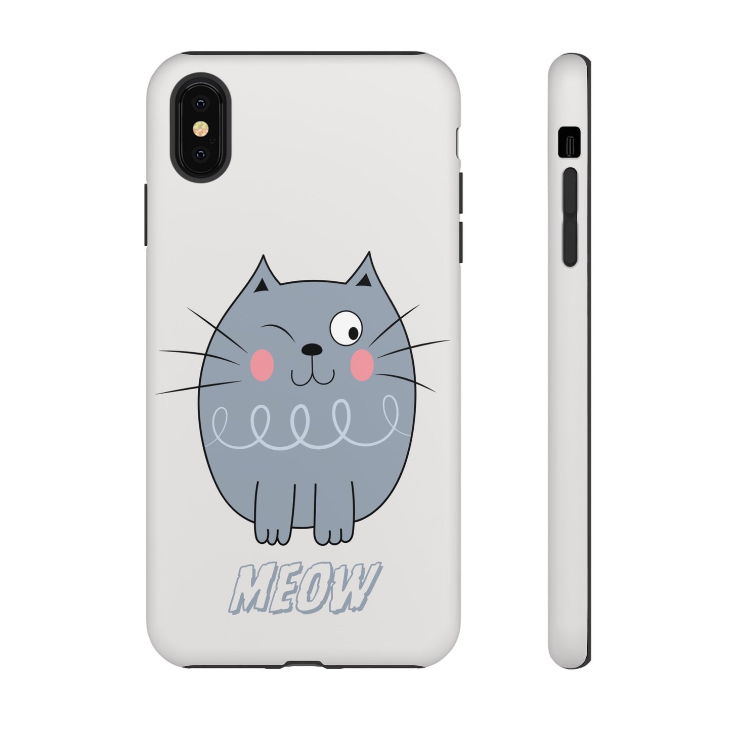 Phone Case - Tough Cat Meow Design