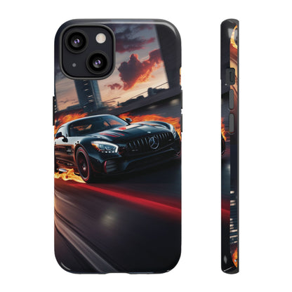 Phone Cases - Mercedes AMG in Urban Flames Design