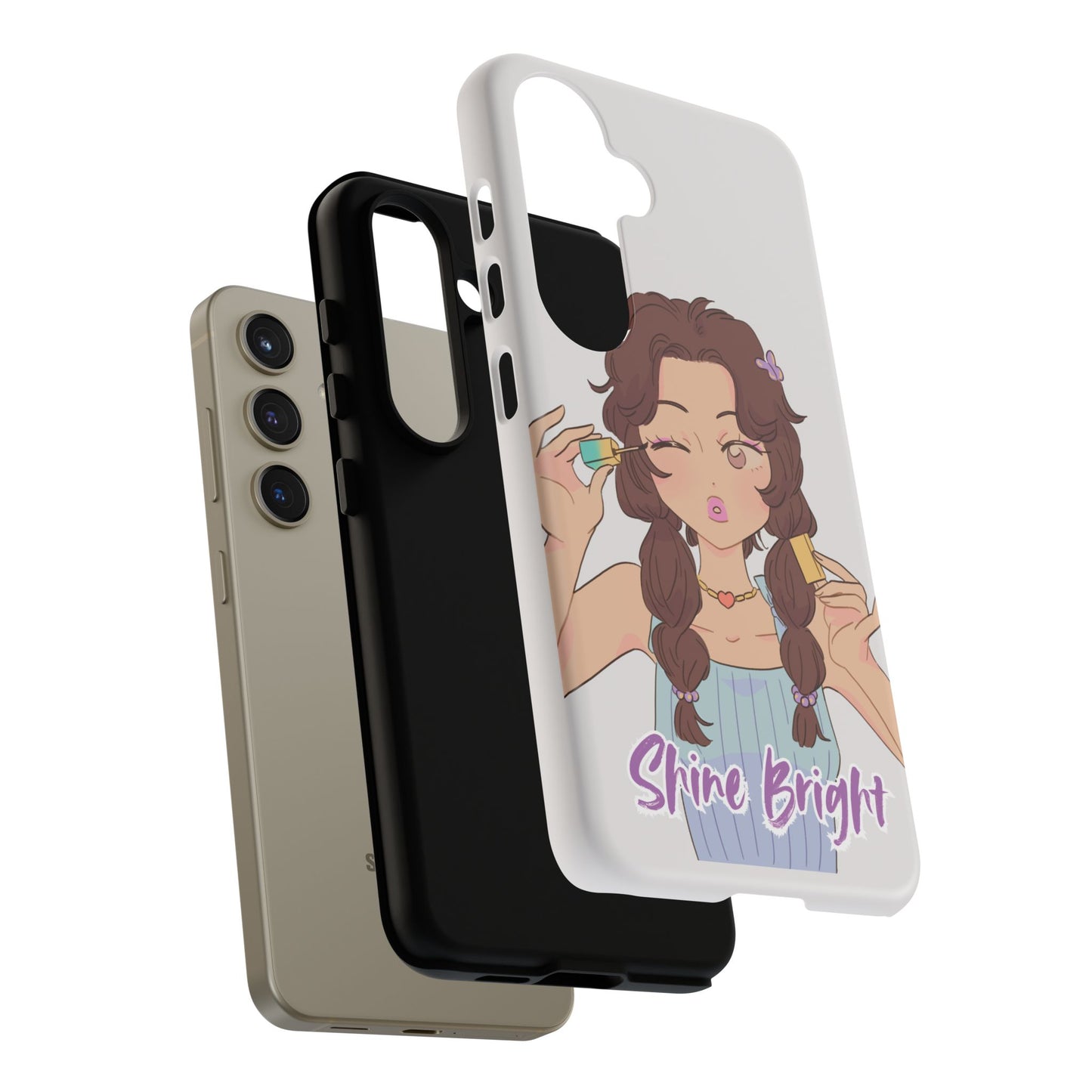 Phone Case - Shine Bright Girl Make Makeup