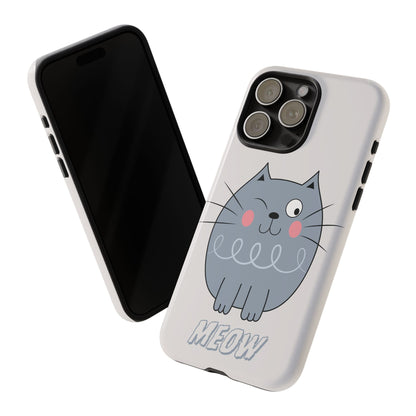 Phone Case - Tough Cat Meow Design