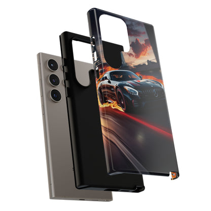 Phone Cases - Mercedes AMG in Urban Flames Design