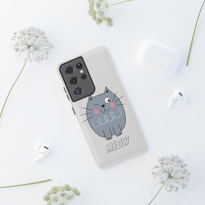 Phone Case - Tough Cat Meow Design