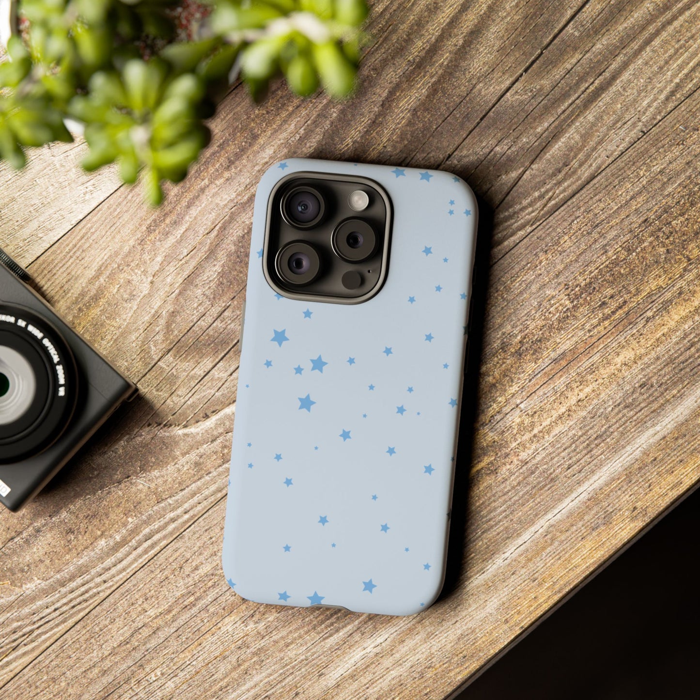 Phone Case - Blue Star in Light Blue Background Design