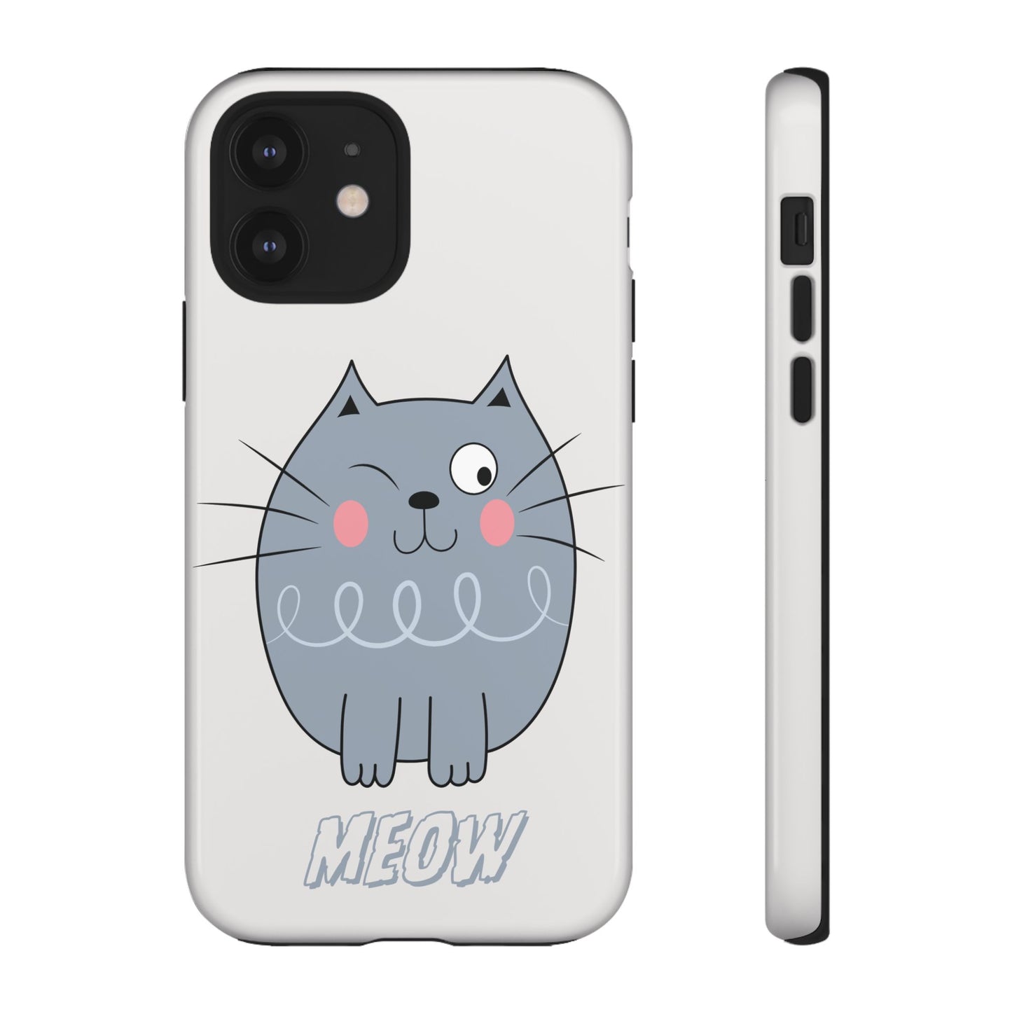 Phone Case - Tough Cat Meow Design