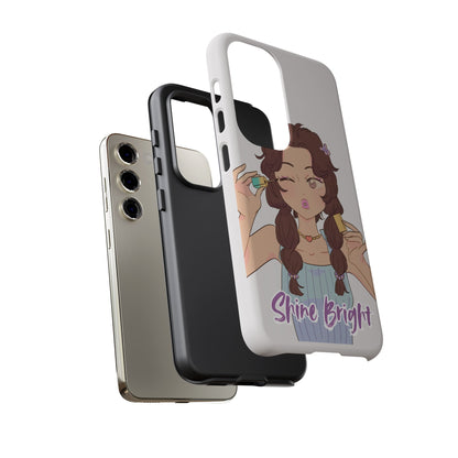 Phone Case - Shine Bright Girl Make Makeup