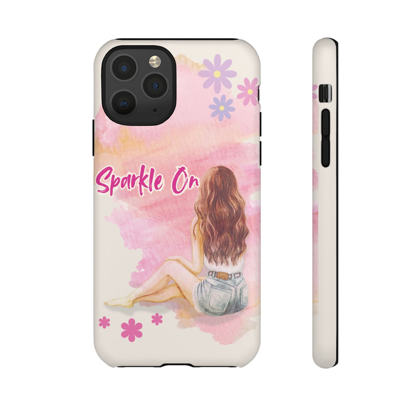 Phone Case - Sparkle On, Girl Tough Case