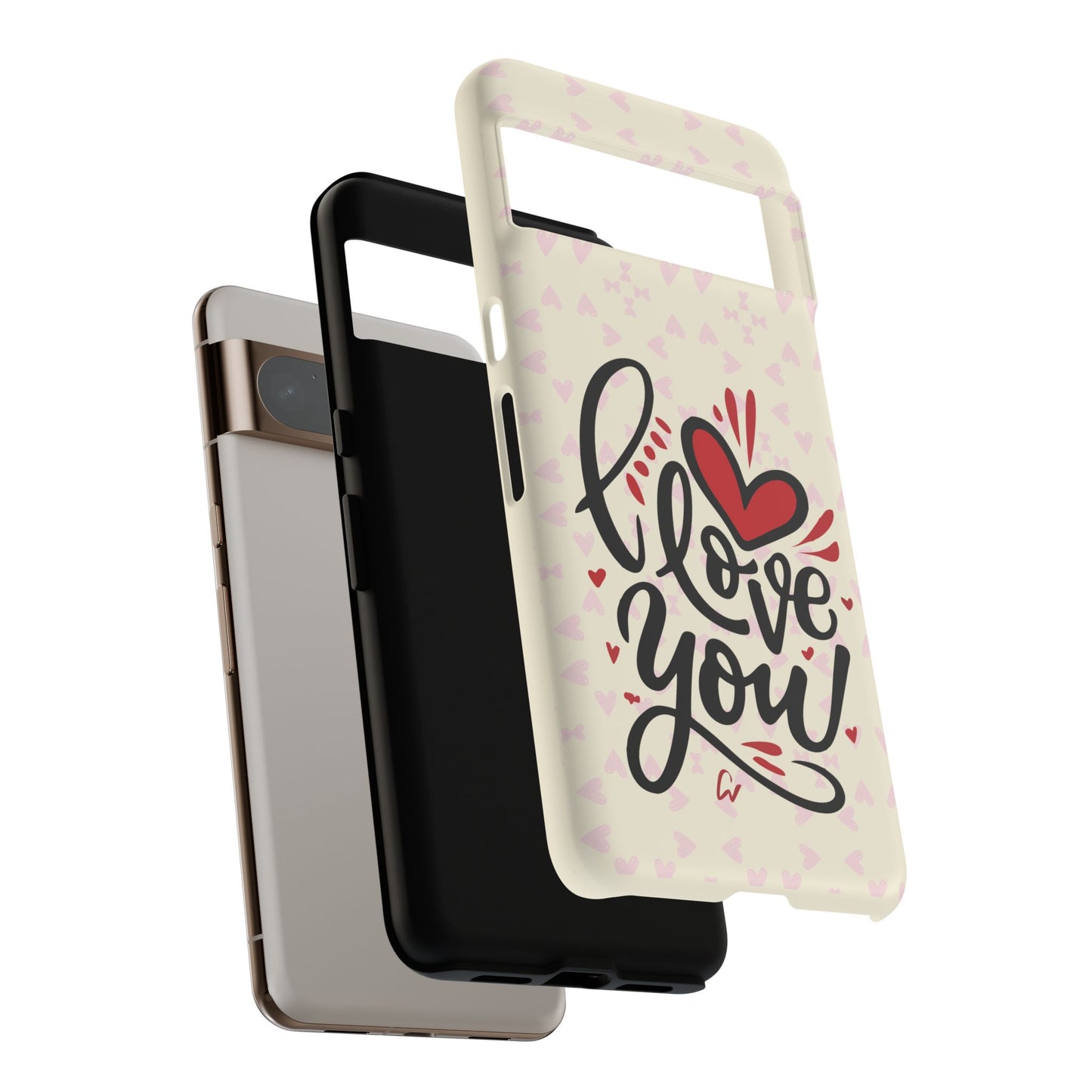 Phone Case Tough Cases with 'I Love You' Design