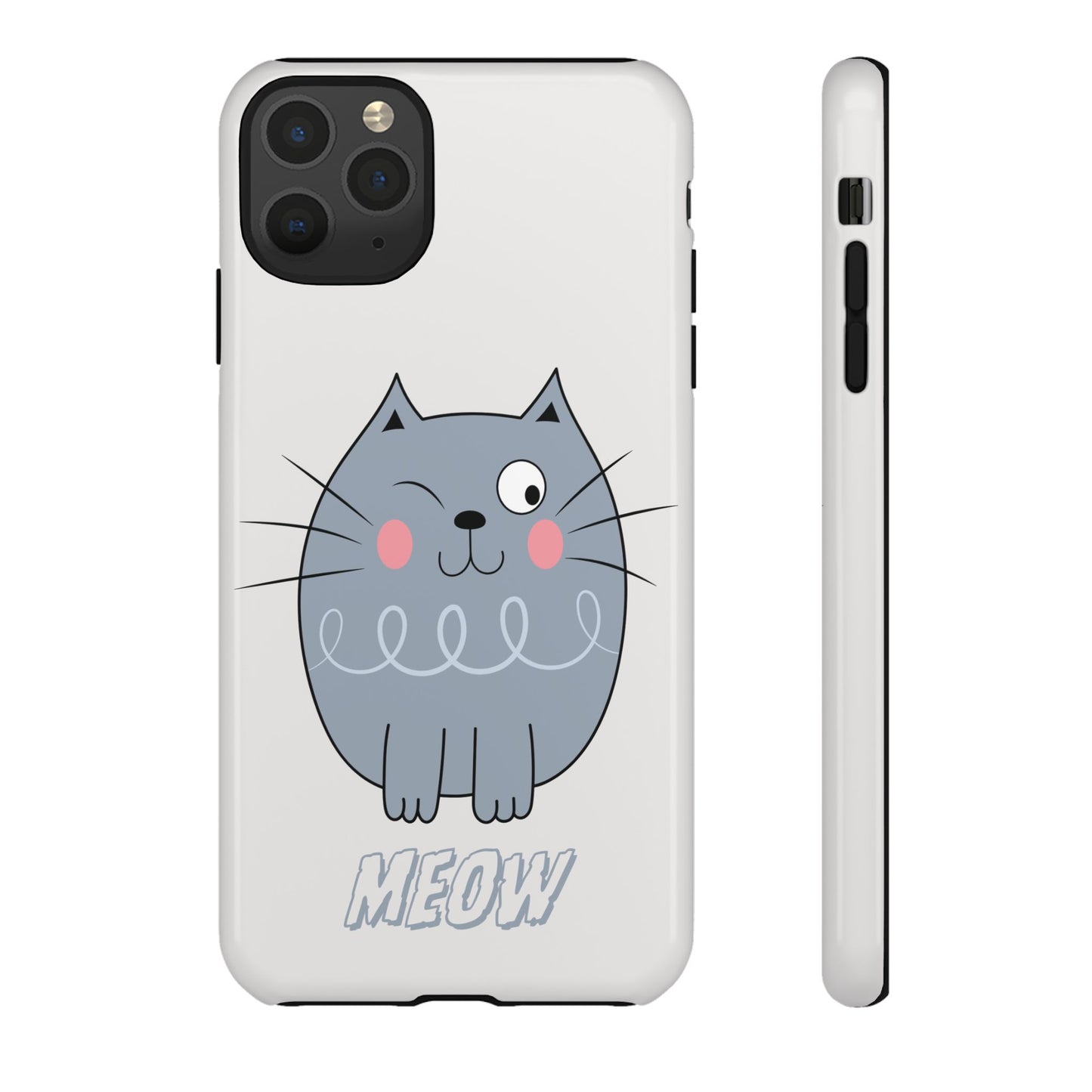 Phone Case - Tough Cat Meow Design