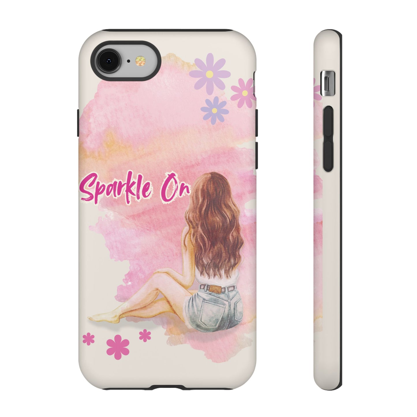 Phone Case - Sparkle On, Girl Tough Case