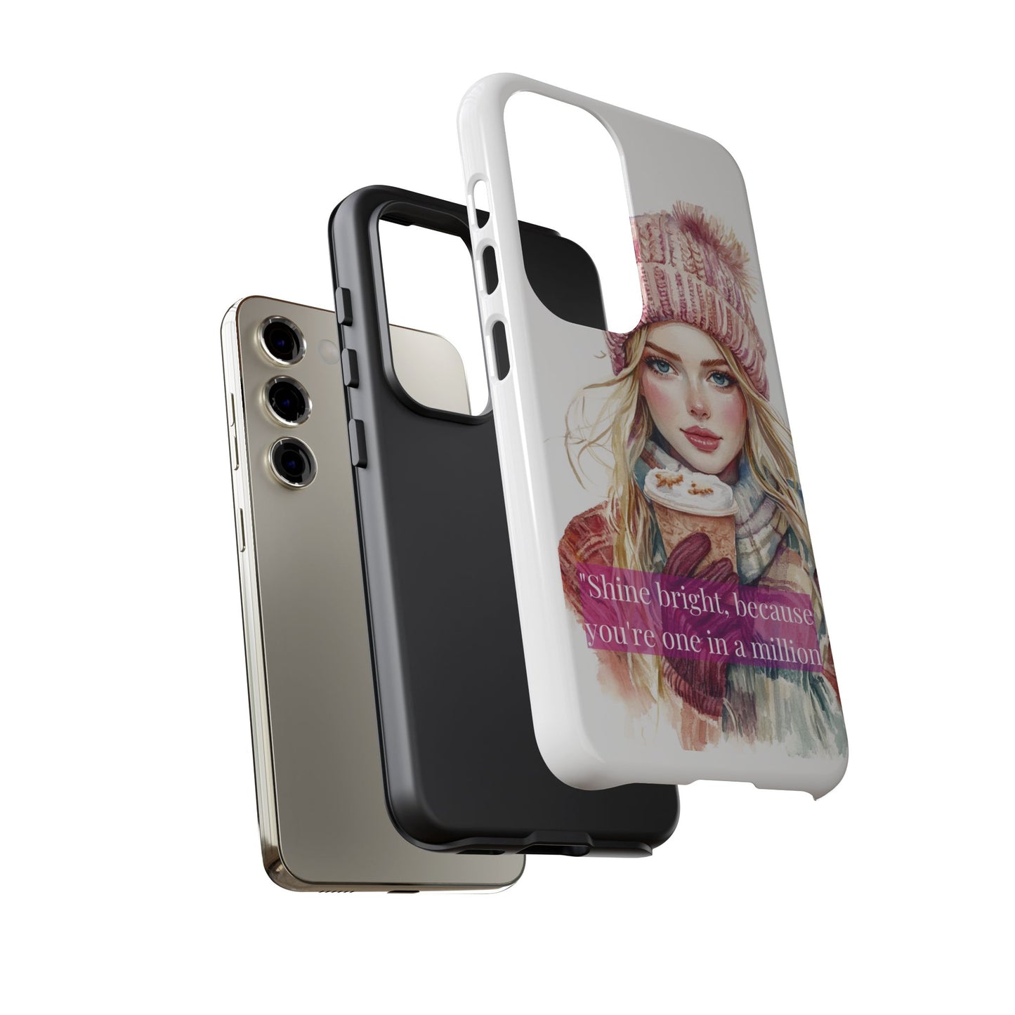 Phone Case - Girls Motivation Beautiful Shine Bright Tough Case