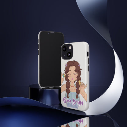 Phone Case - Shine Bright Girl Make Makeup