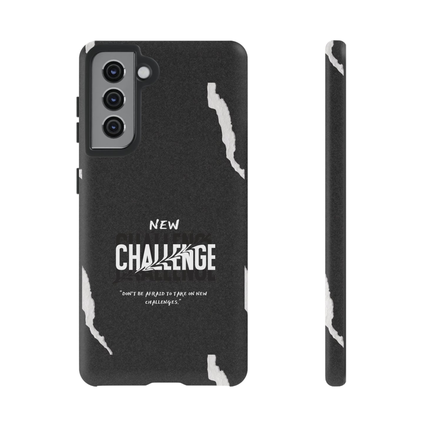 motivational new challenge phone Cases